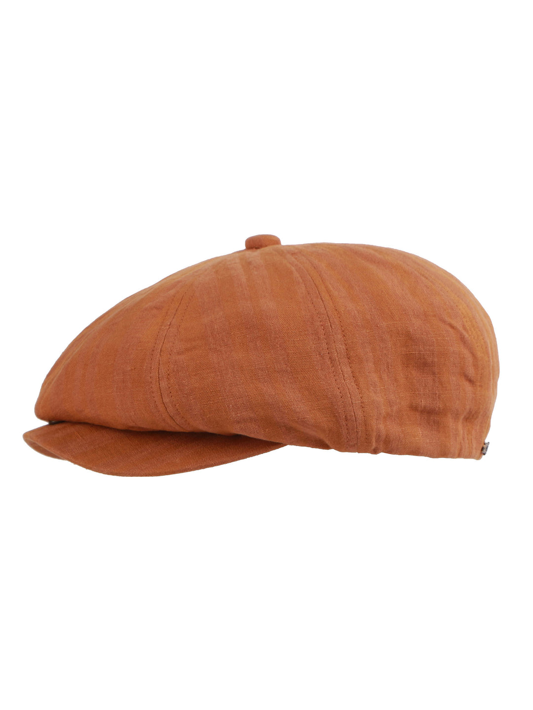 Fresh, Fun Linen Flat Cap | Burnt Orange Gatsby Cap | Mossant Paris