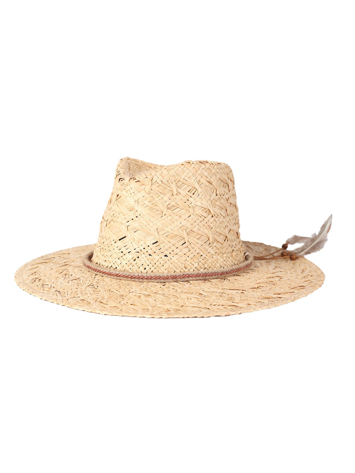 Ululani Fedora – Raffia Straw, Braided Belt & Feathers | Summer Boho