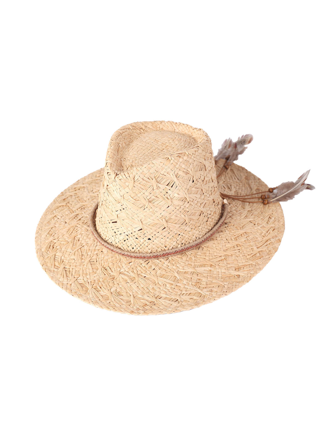 Ululani Fedora – Raffia Straw, Braided Belt & Feathers | Summer Boho