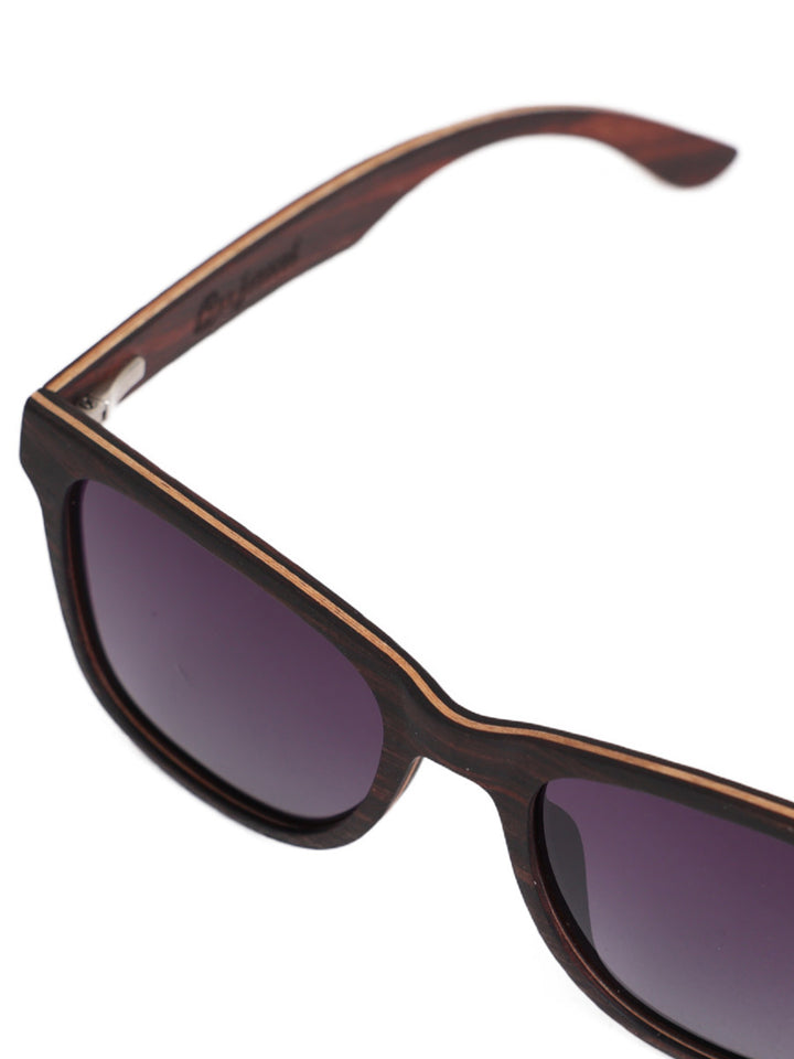 Rain | Dark Brown Wooden Sunglasses | Polarized Lens