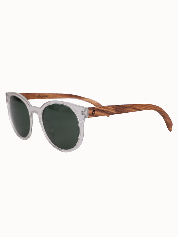 Jarred | Stylish round Acetate x Wood Sunglasses | Premium Polarized Lenses