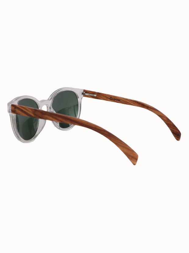 Jarred | Stylish round Acetate x Wood Sunglasses | Premium Polarized Lenses