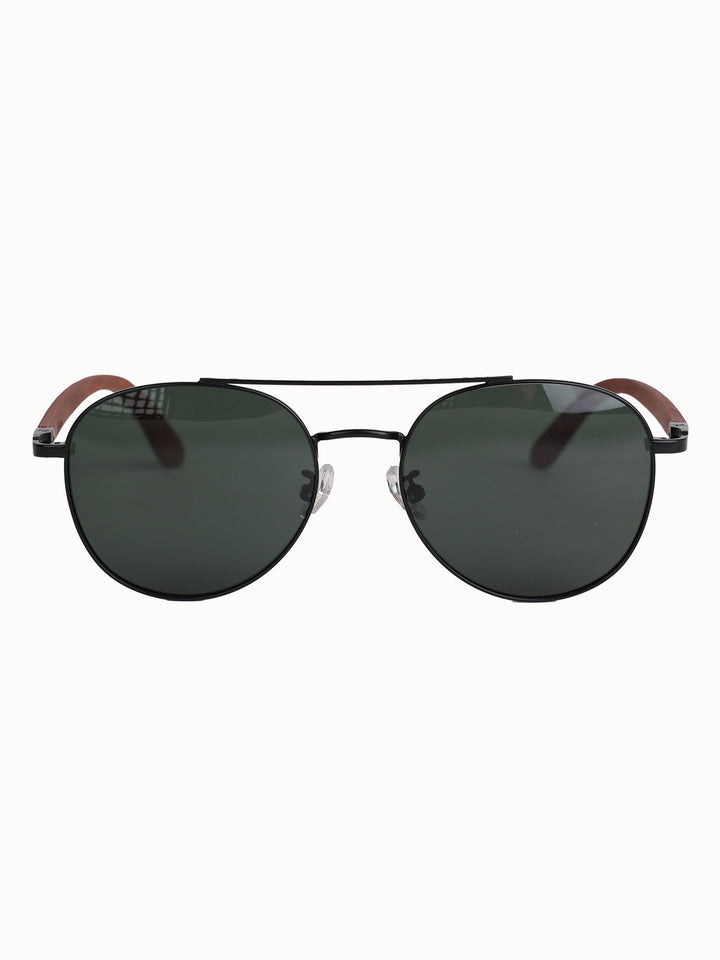 Aviator Teardrop Sunglasses | Metal x Wood Sunglasses | Bass