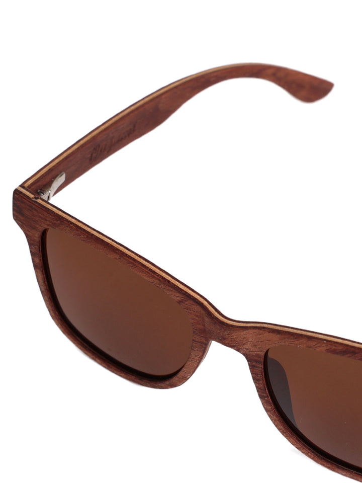 Rain | Dark Brown Wooden Sunglasses | Polarized Lens