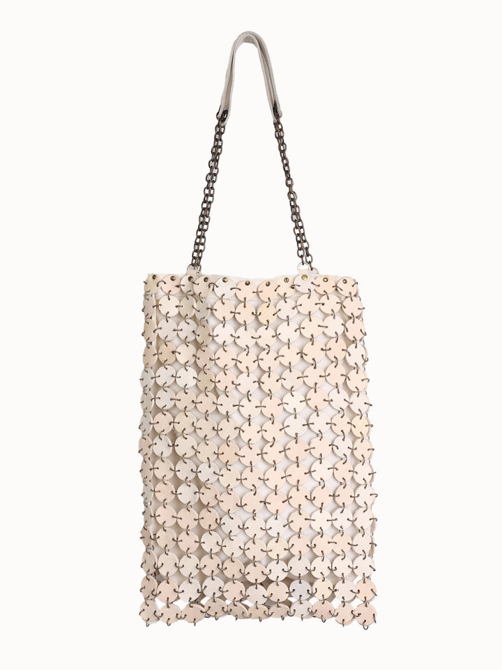70's dot leather bag | Matt | Brass