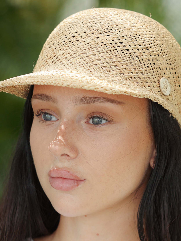 Idra – Handwoven Raffia Cap by Mossant