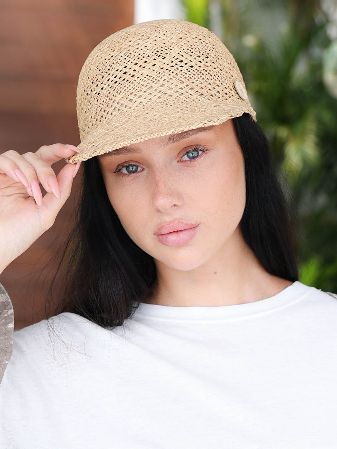 Idra – Handwoven Raffia Cap by Mossant