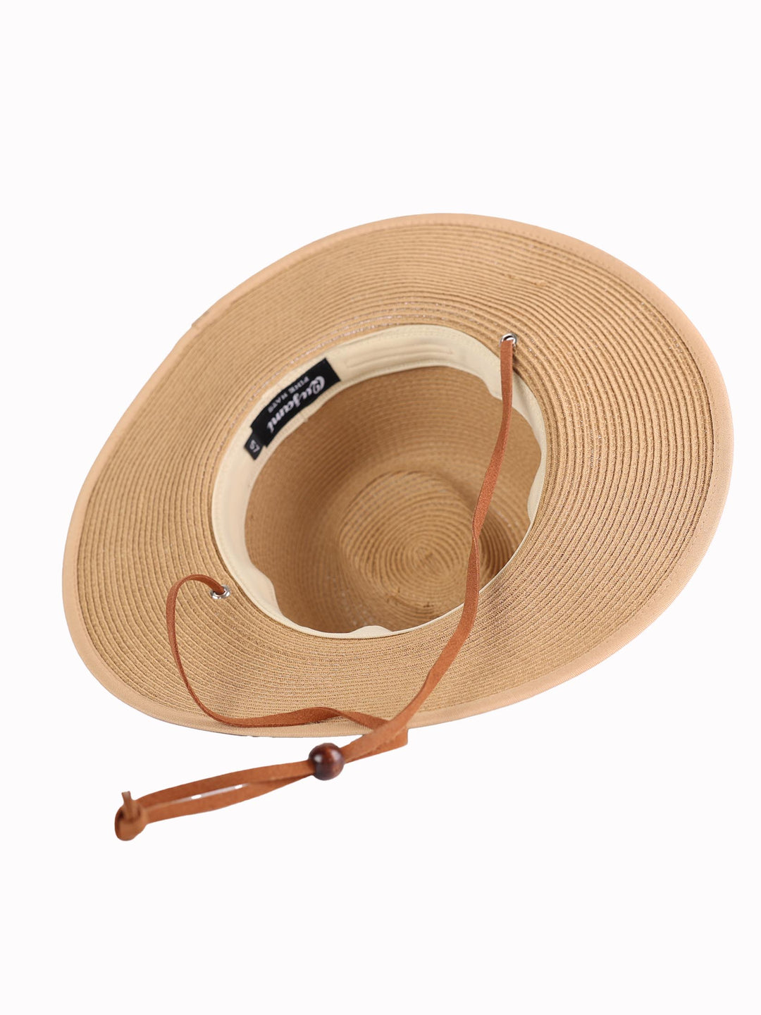 Wide Brim Straw Hat with strap | Aria
