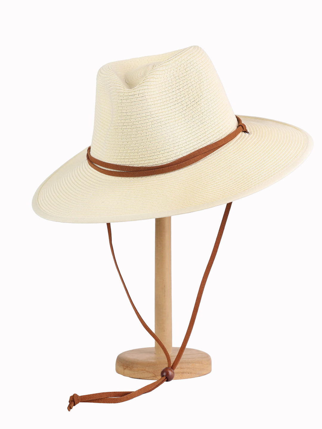 Wide Brim Straw Hat with strap | Aria