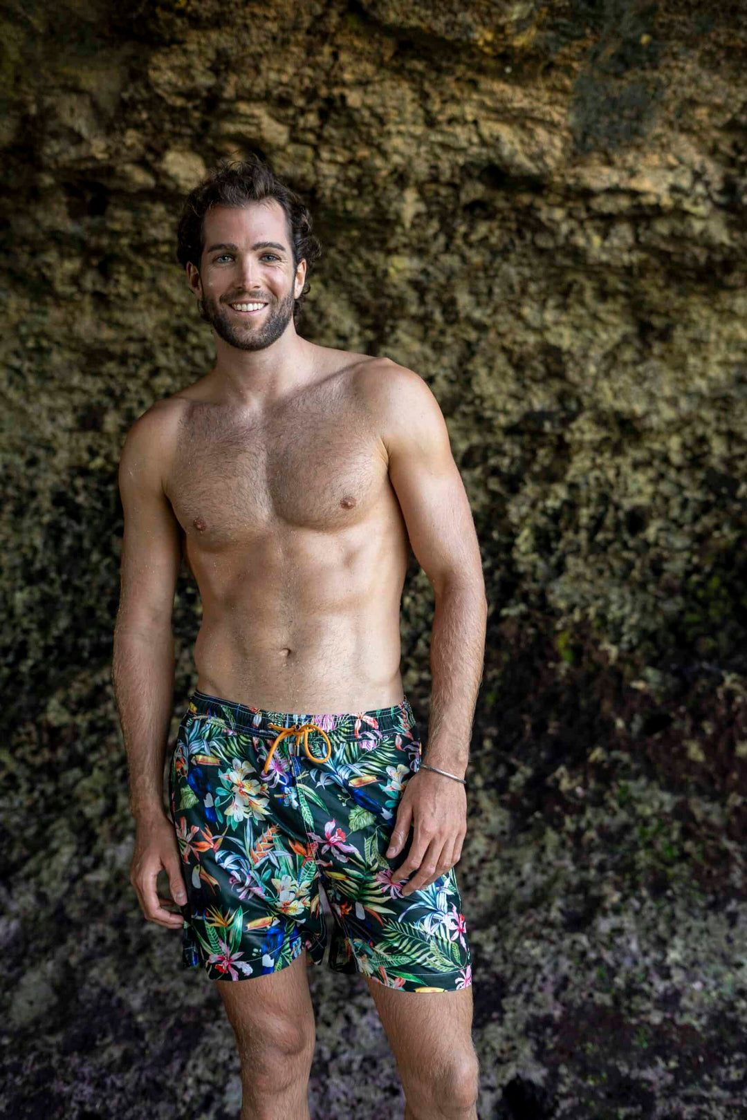 Men Swim trunks | Toucanism Garden Green