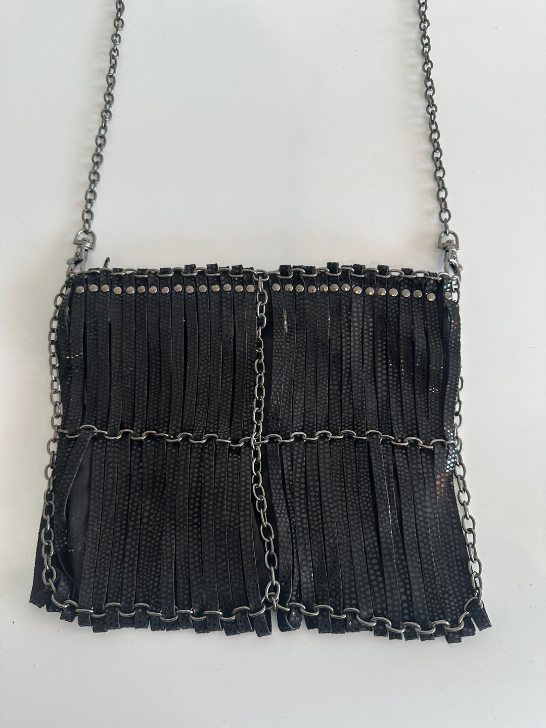 Sleeky funky shoulder & Clutch bag | Black chain
