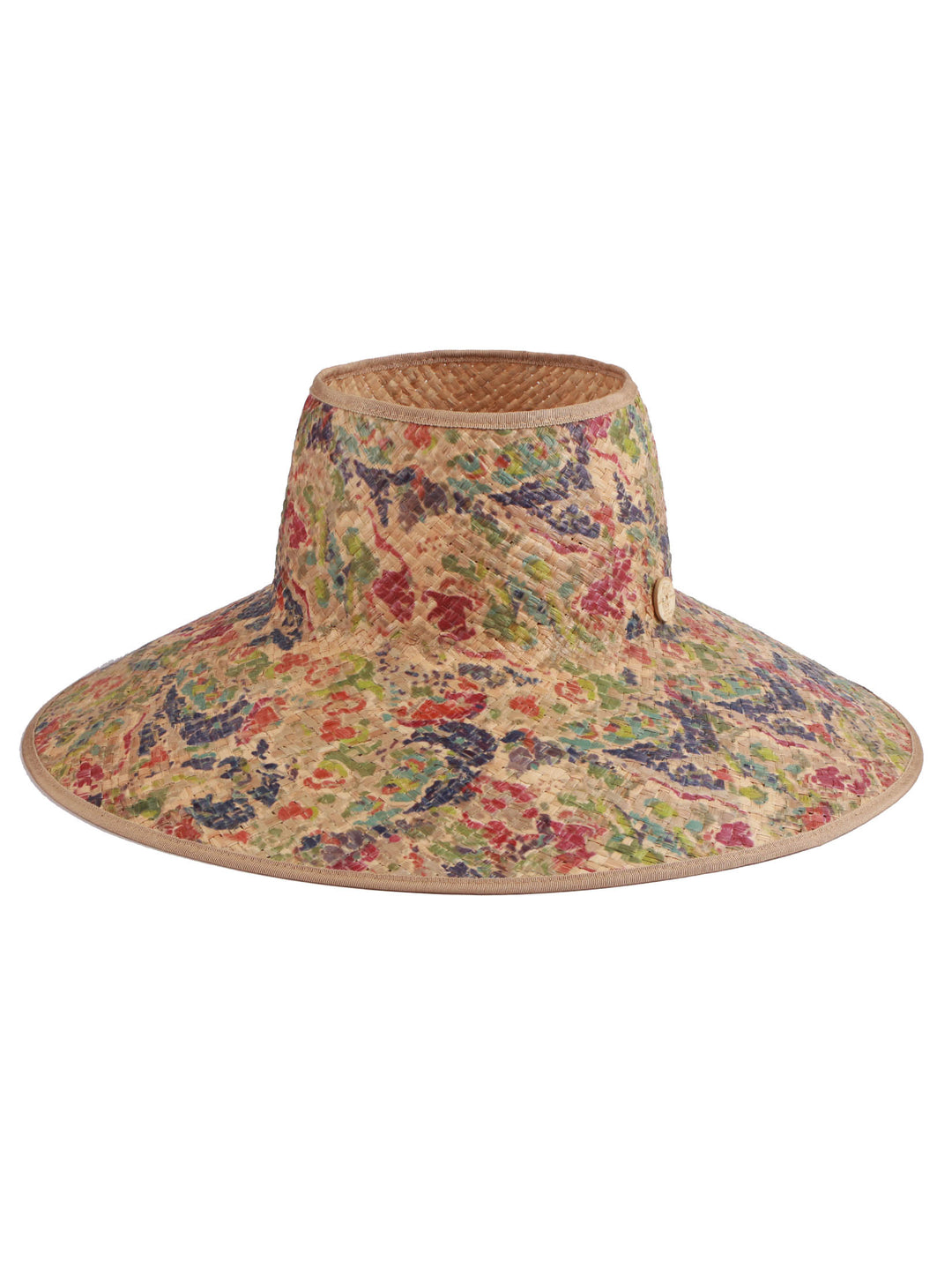 Pop of Color Sun Visor - Handcrafted Raffia Straw | Mossant Paris