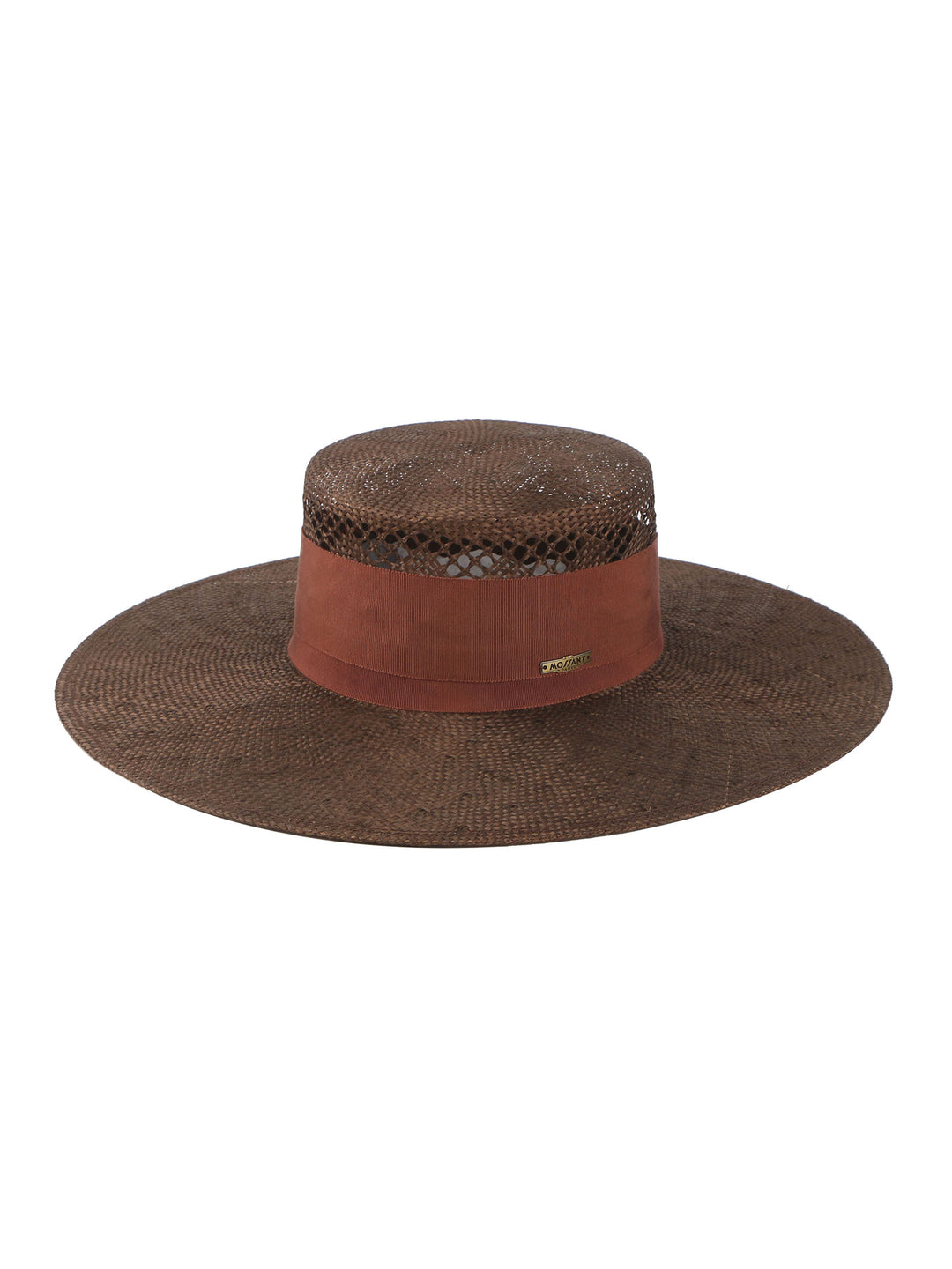 Solène – Wide Brim Hemp Boater Hat by Mossant Paris
