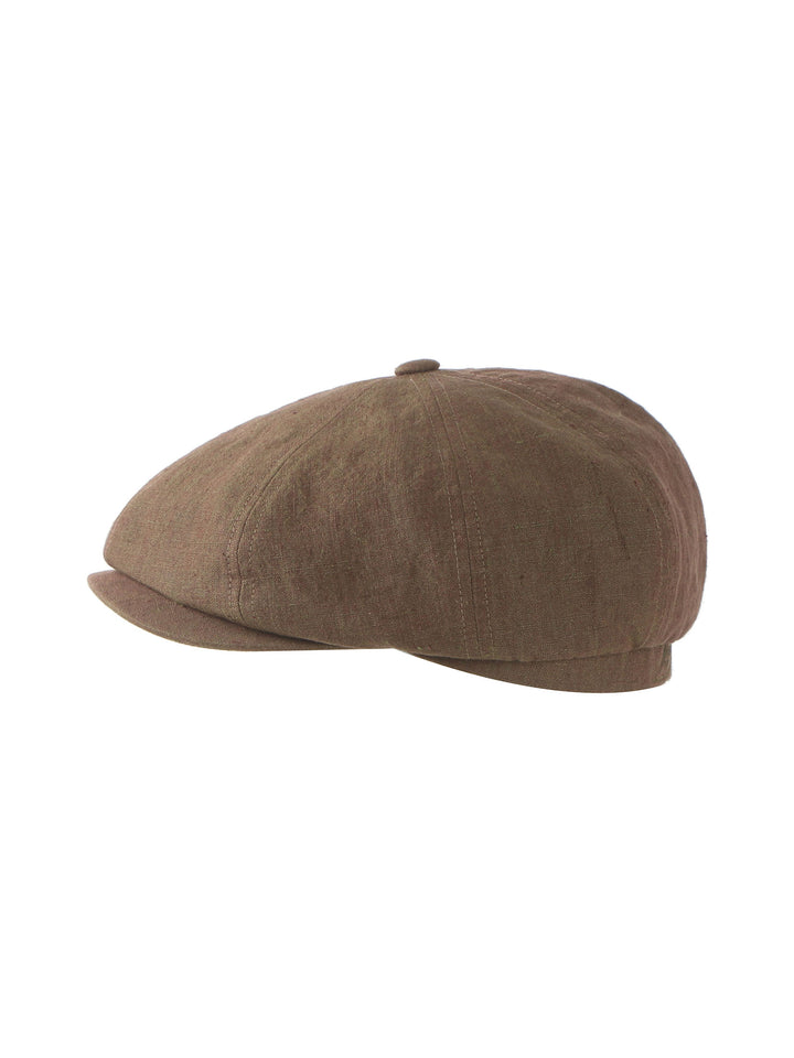 Léon Hemp Flat Cap – Classic Newsboy Style in 100% Cannabis | Mossant Paris