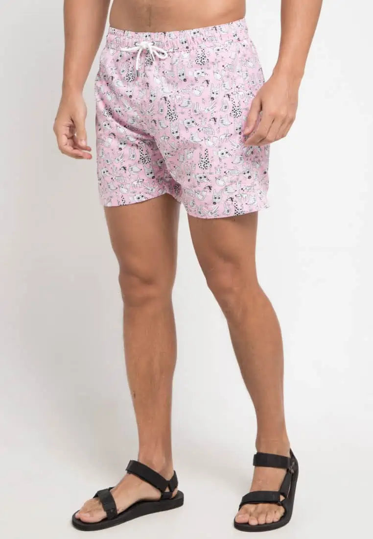 Men's Swim trunks | Monsterino | Pink Blossom