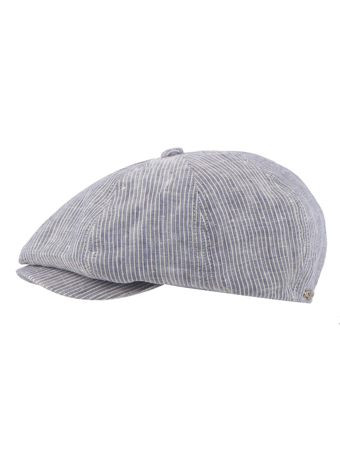 Faxon| Gatsby Flat Cap | Stripe Linen Flat Cap | Mossant Paris