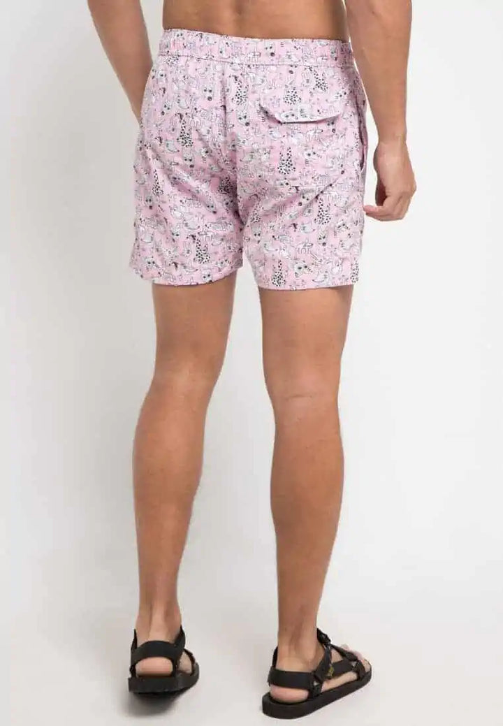 Men's Swim trunks | Monsterino | Pink Blossom