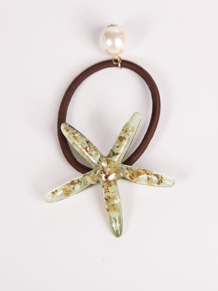 Hair Rubber | Star fish with pearl