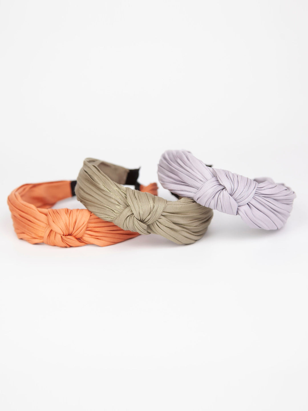 Knotted headband | Satin pleats