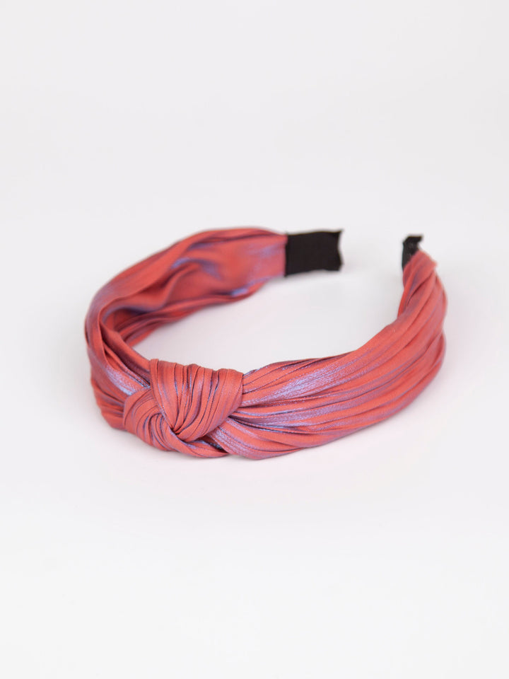 Knotted headband | Satin pleats