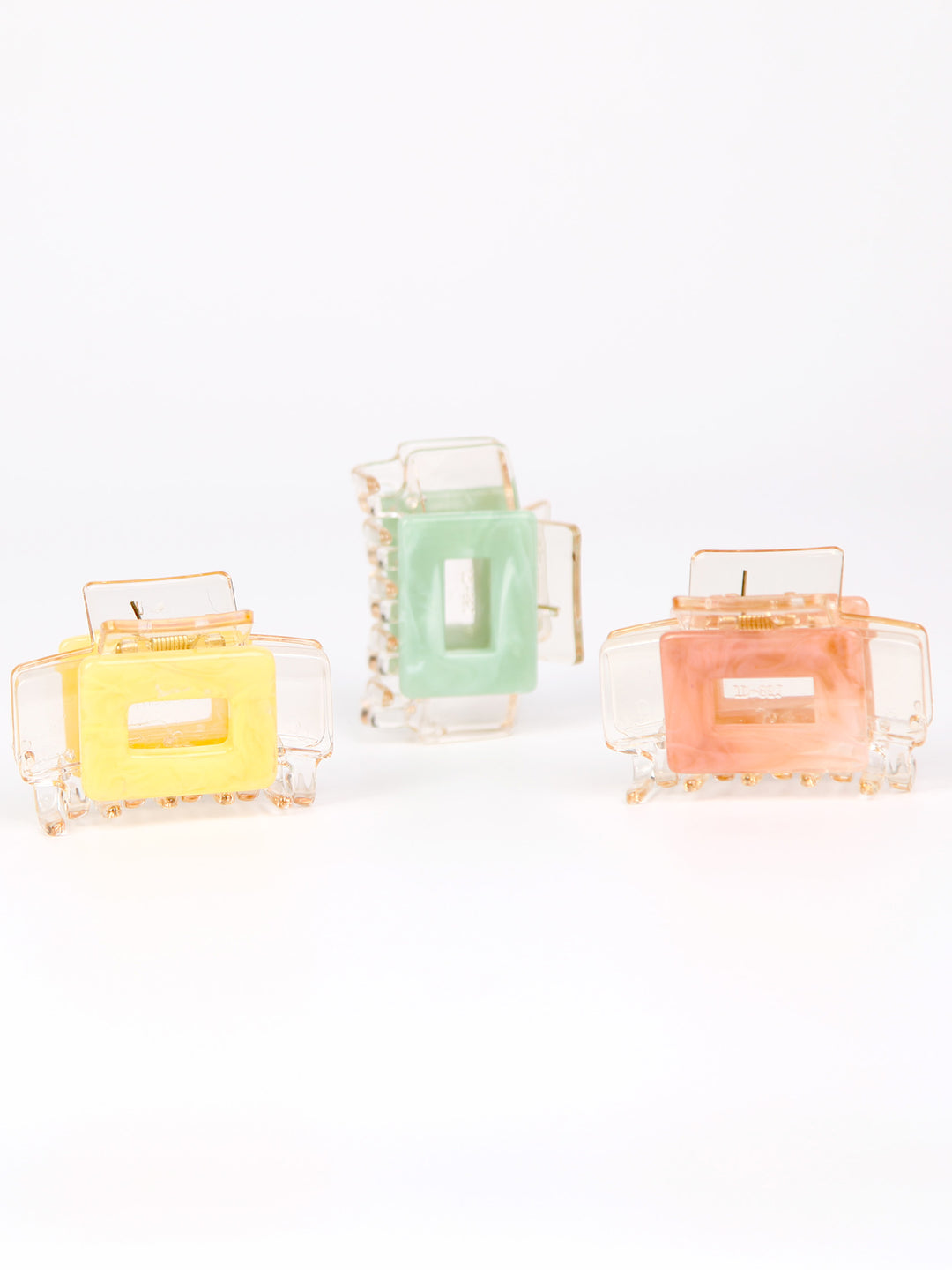Clear claw hair clip - Square