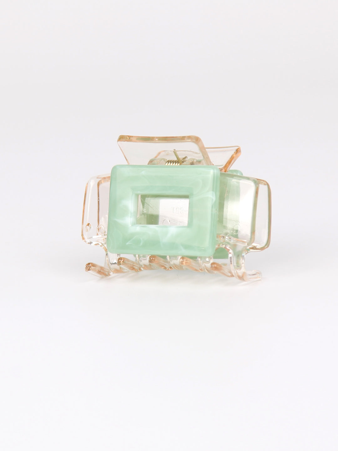 Clear claw hair clip - Square