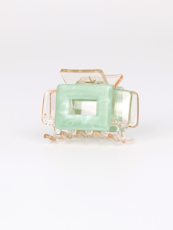 Clear claw hair clip - Square