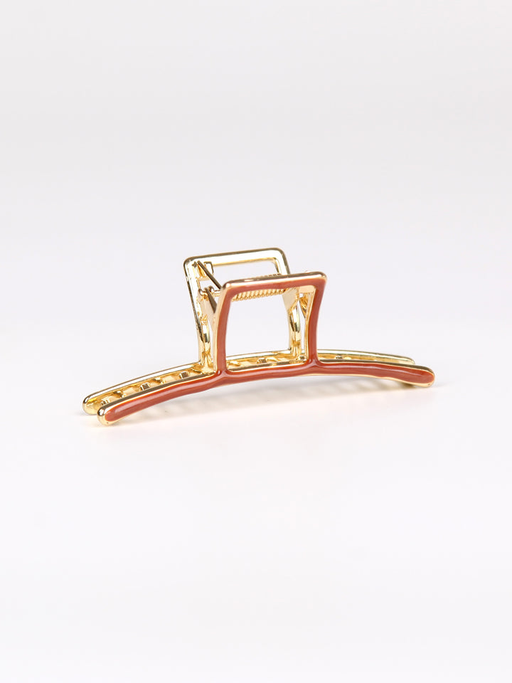 Metal x Enamel claw hair clip | Line | medium