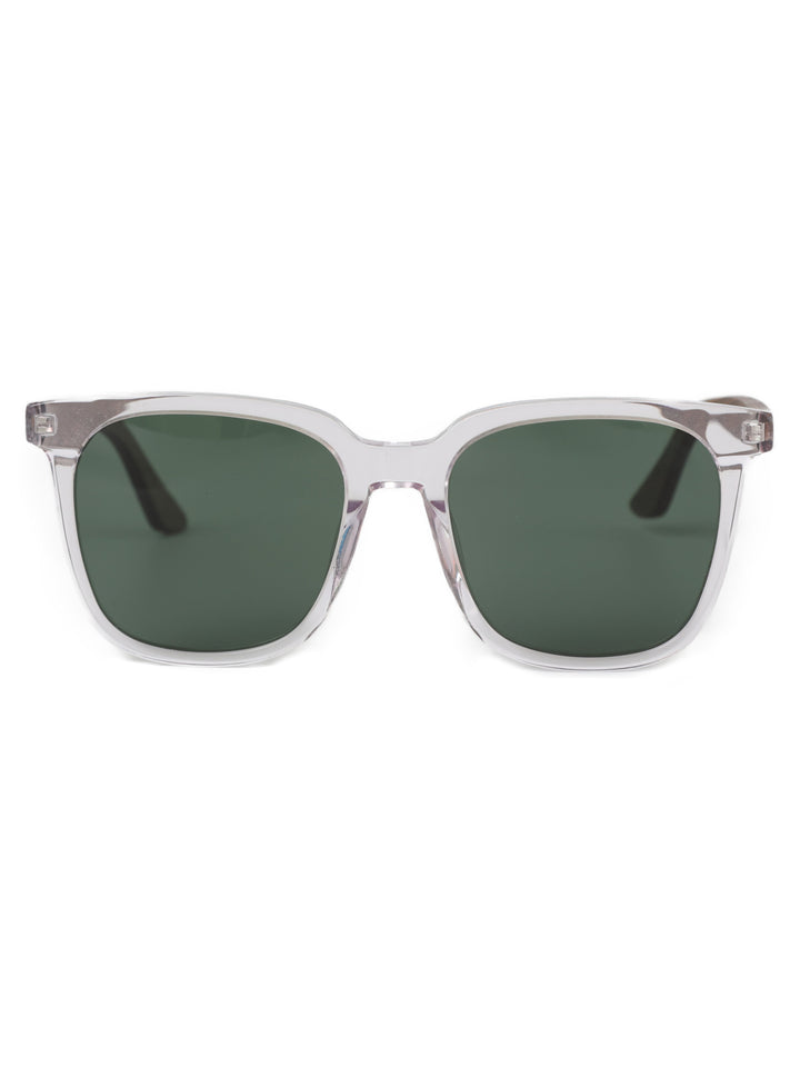 Clear Square Frame Sunglasses | Aster | Wood x Acetate Sunglasses