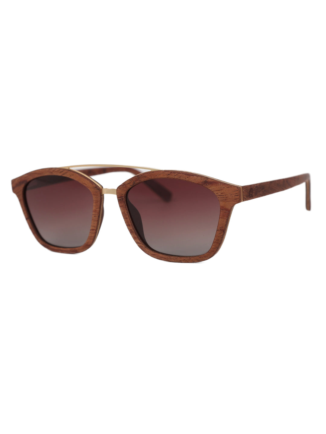 Isra | Dark Brown Wooden Sunglasses | Premium Polarized Lens
