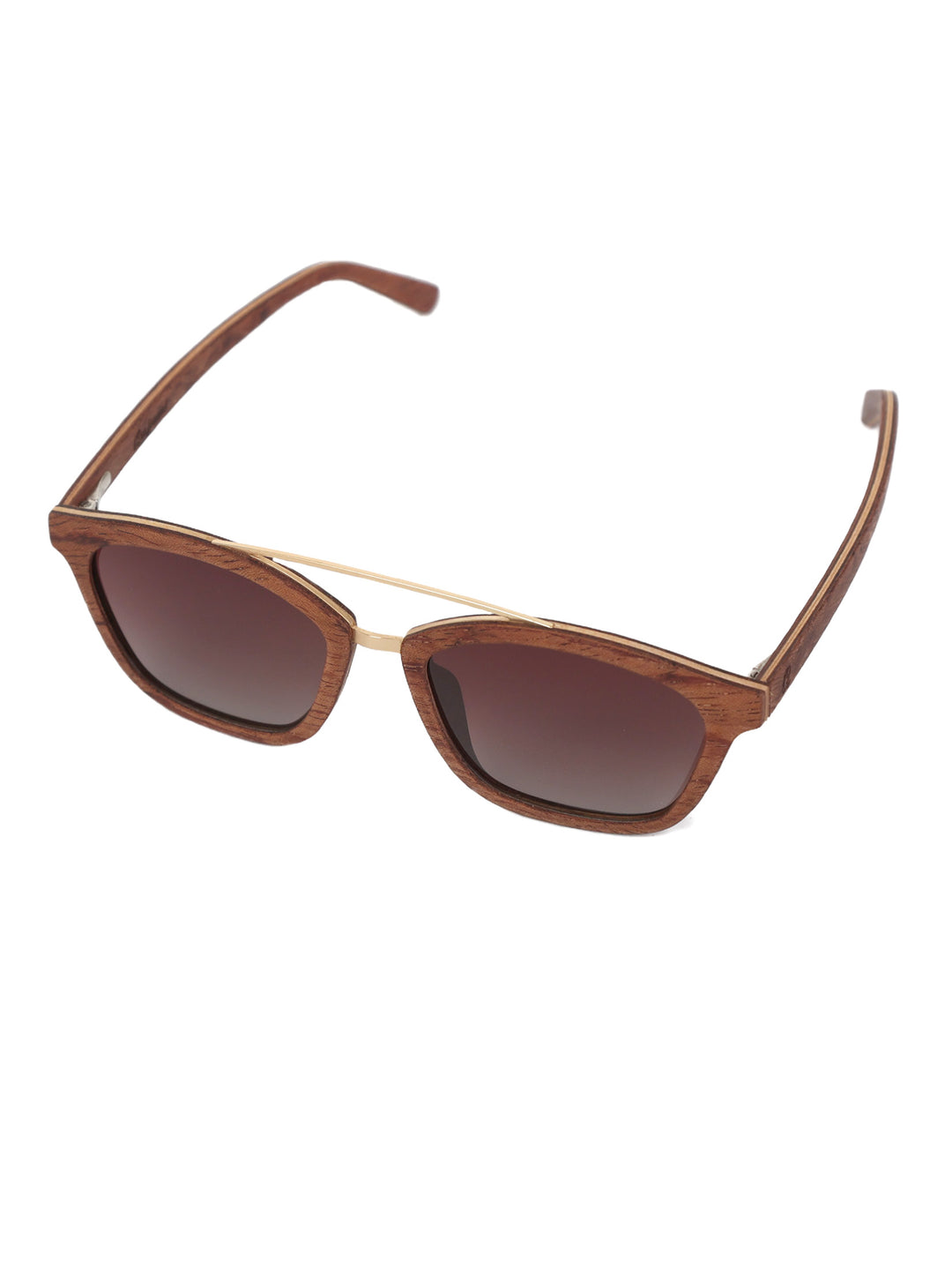 Isra | Dark Brown Wooden Sunglasses | Premium Polarized Lens