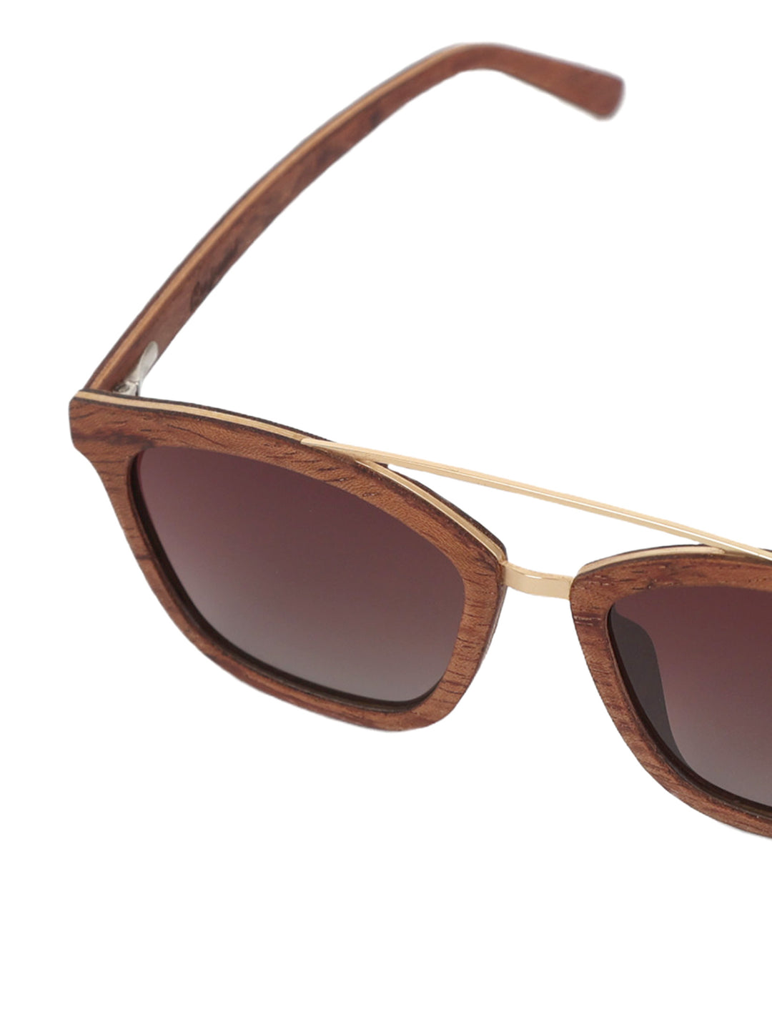 Isra | Dark Brown Wooden Sunglasses | Premium Polarized Lens