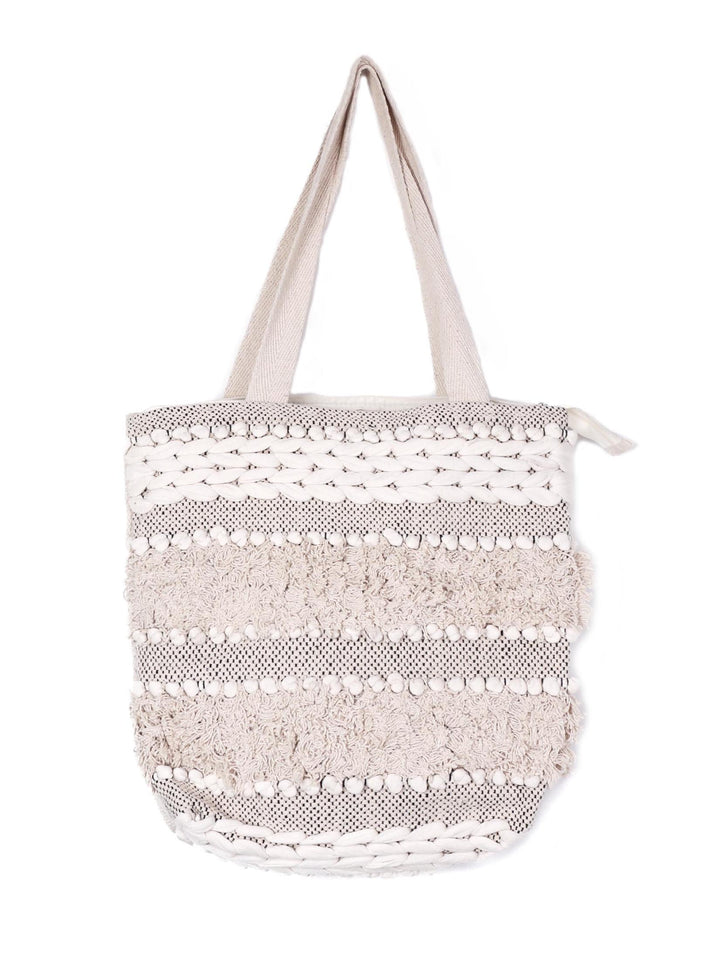 Yu | Boho macrame canvas Oversized Bag