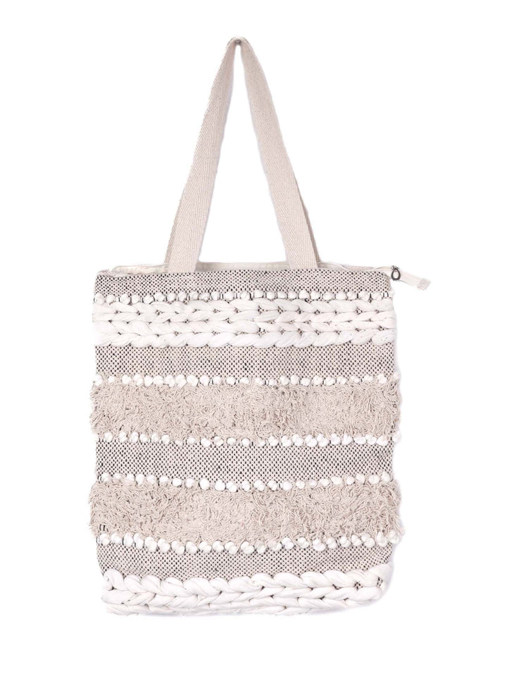 Yu | Boho macrame canvas Oversized Bag