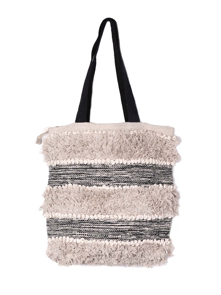 Yu | Boho macrame canvas Oversized Bag