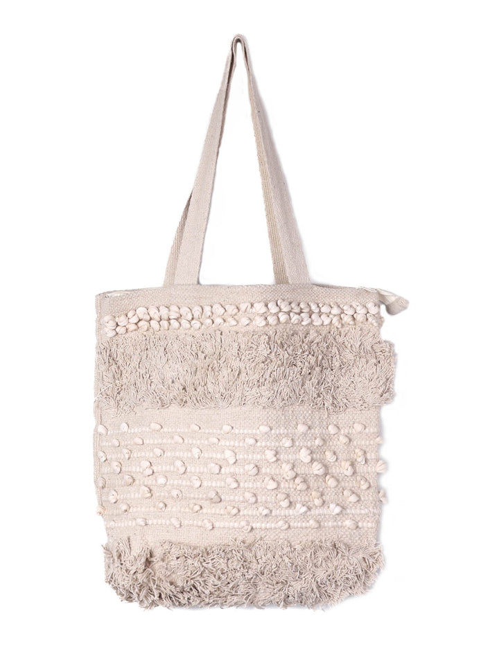 Yu | Boho macrame canvas Oversized Bag