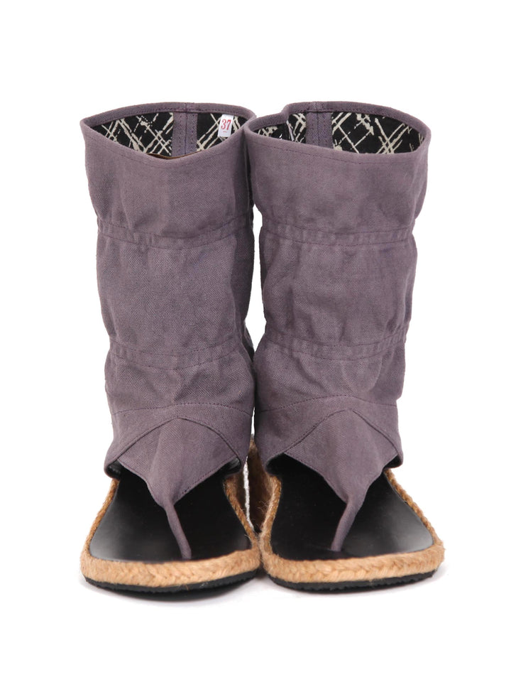 Wedge bootie sandals | Grey purple