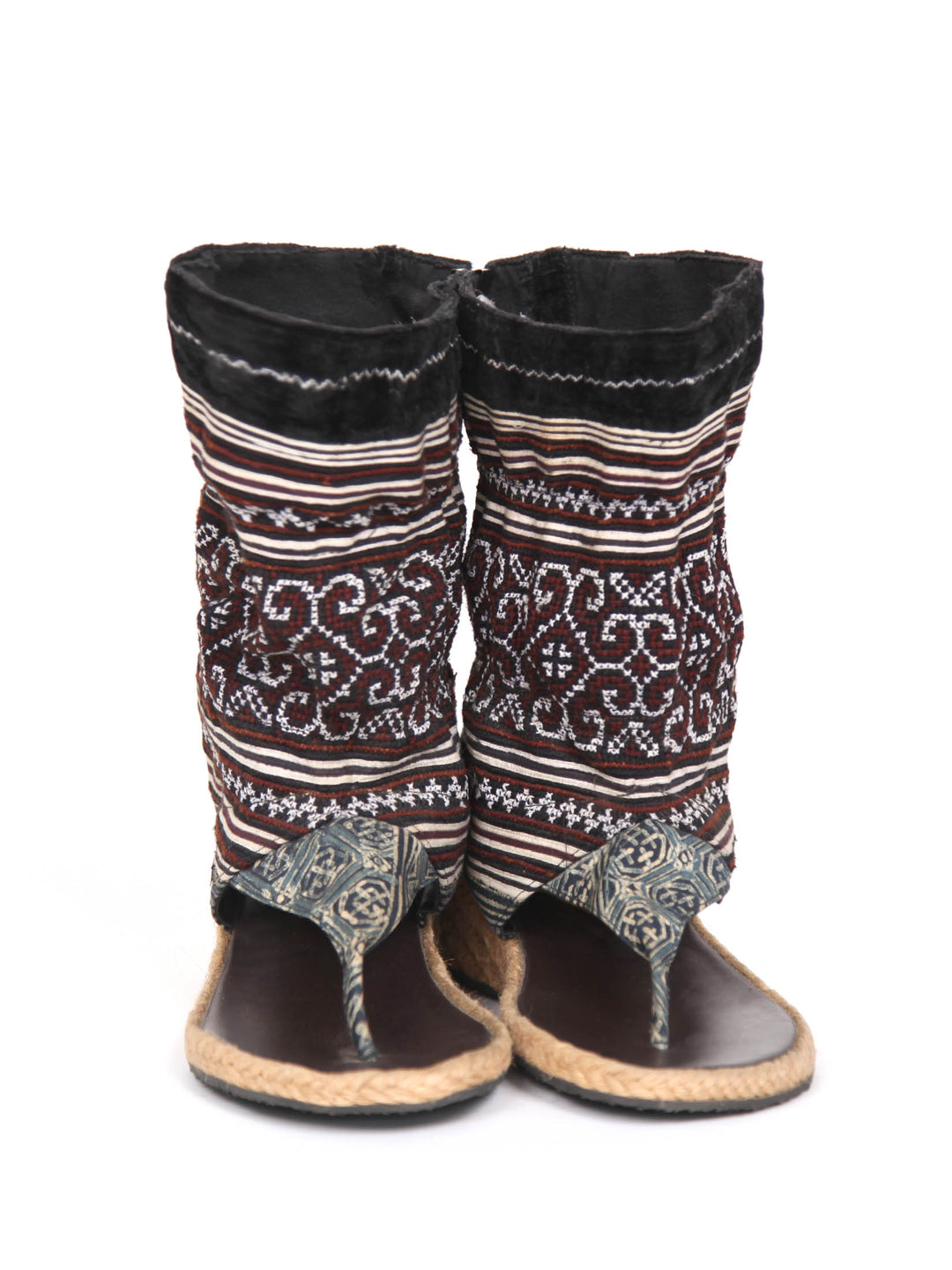 Wedge Bootie Sandal | Vintage Hmong Tribal Print