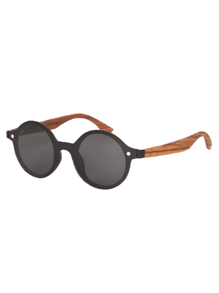 Azalea | Wood x Acetate Round Sunglasses