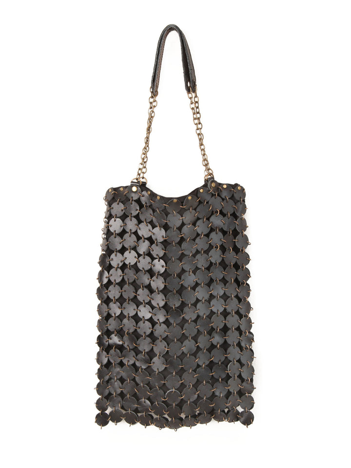 70's dot leather bag | Matt | Brass