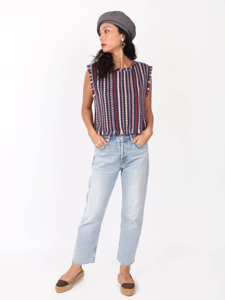 Sleeveless tops | Summer tweed