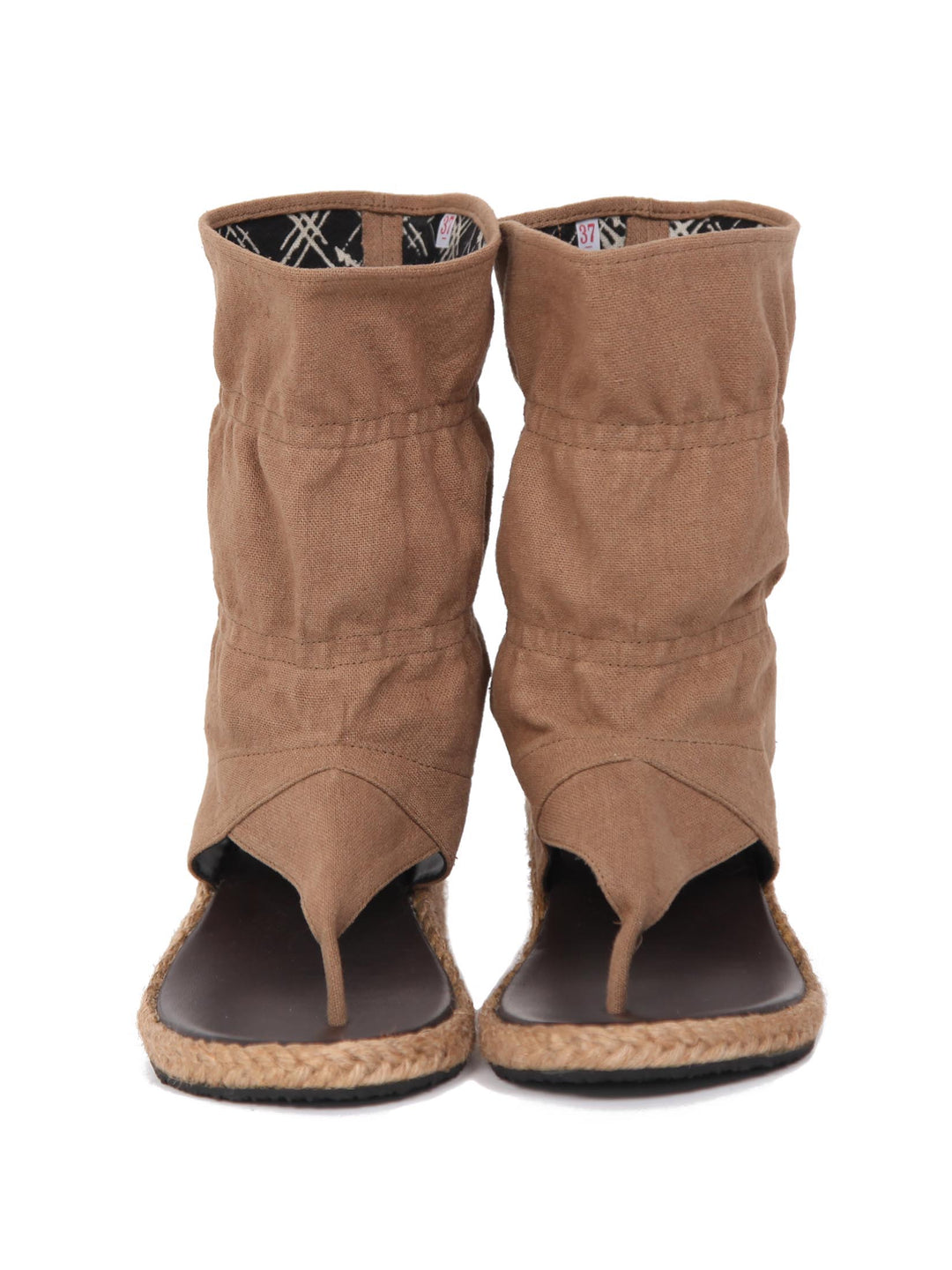 Wedge bootie sandals | Khaki sandals