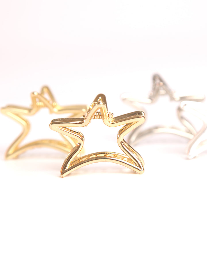 Metal hair claw clip  -Star