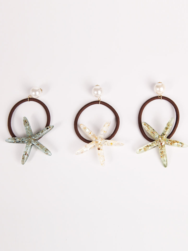 Hair Rubber | Star fish with pearl