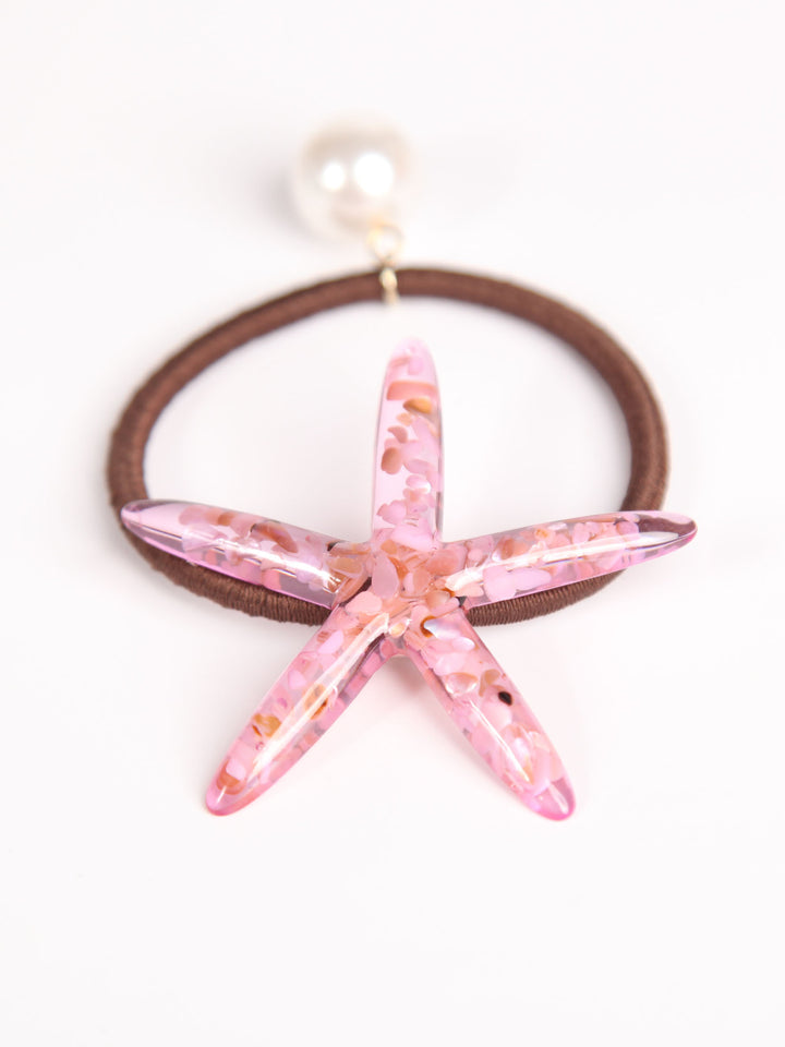 Hair Rubber | Star fish with pearl