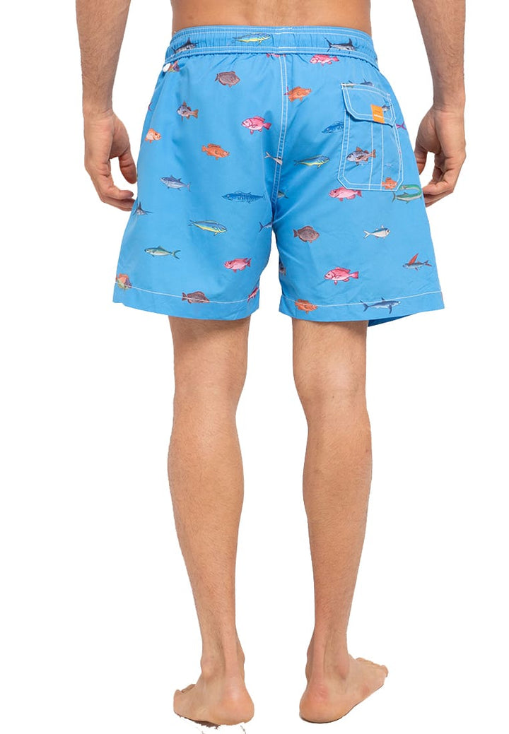 Men Swim trunk | Fishology | Malibu blue