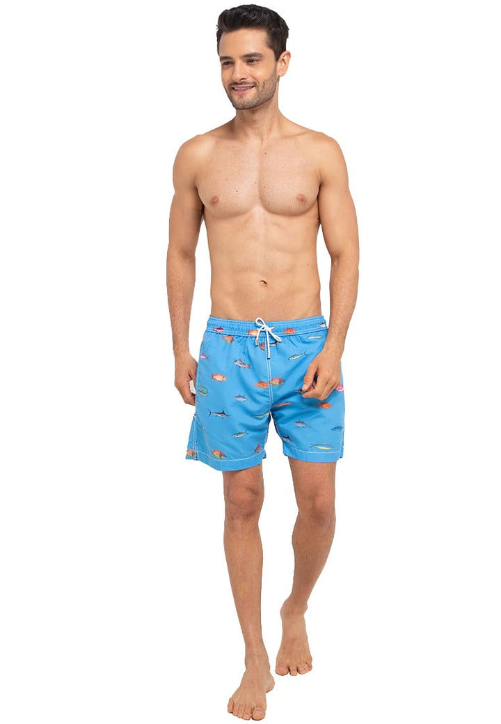 Men Swim trunk | Fishology | Malibu blue