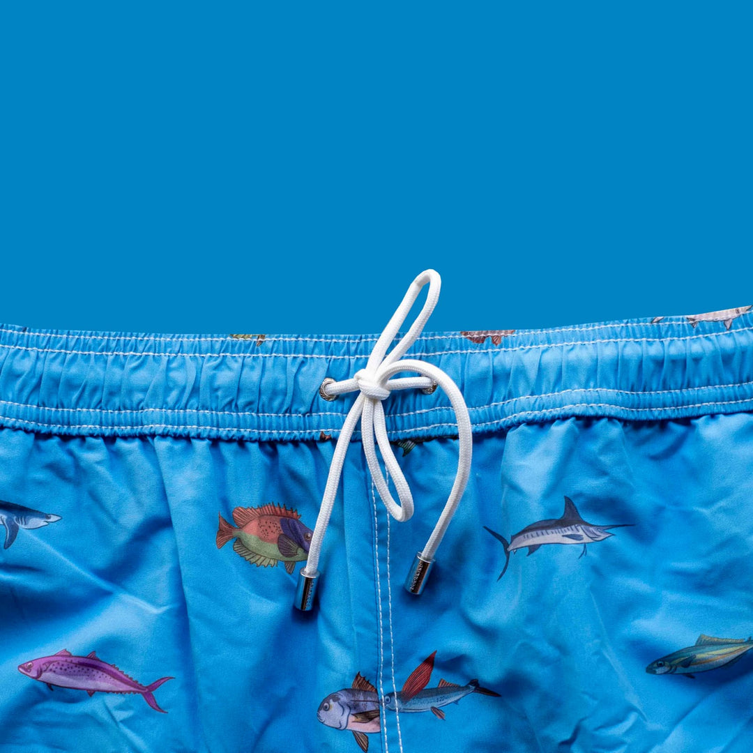 Men Swim trunk | Fishology | Malibu blue