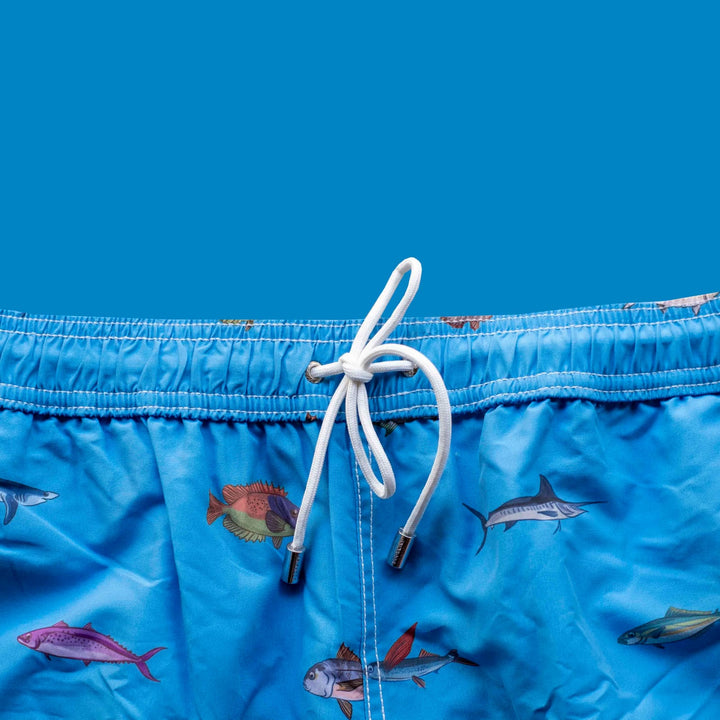 Men Swim trunk | Fishology | Malibu blue