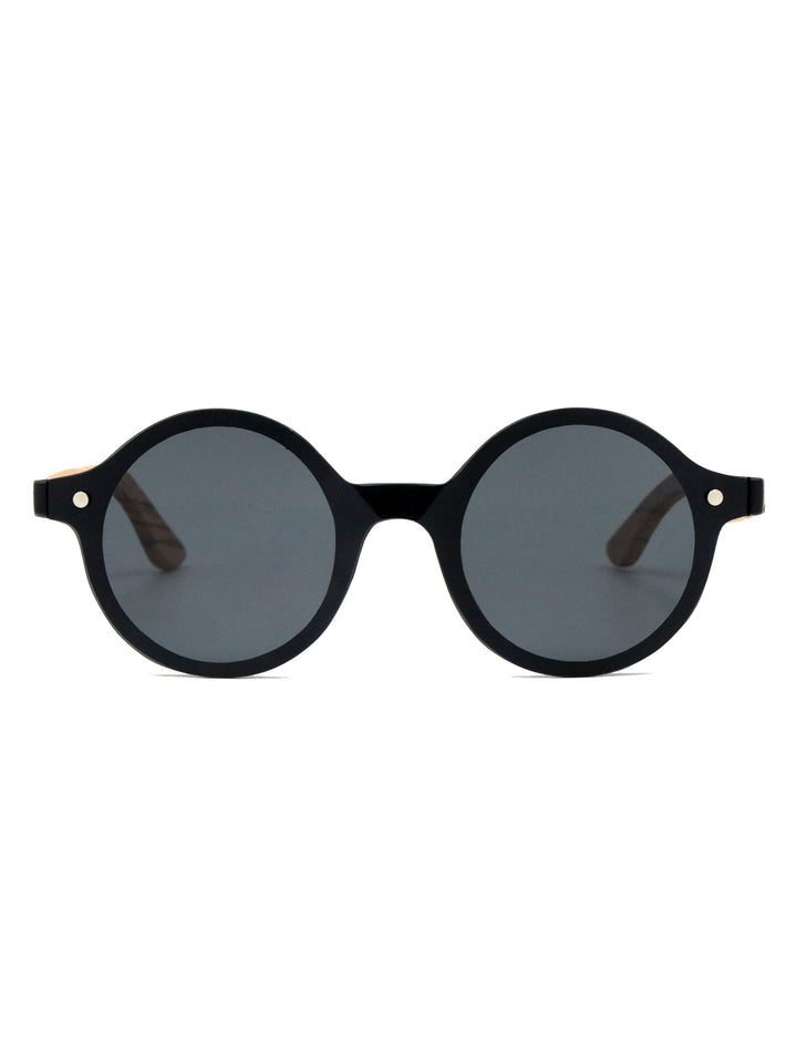 Azalea | Wood x Acetate Round Sunglasses
